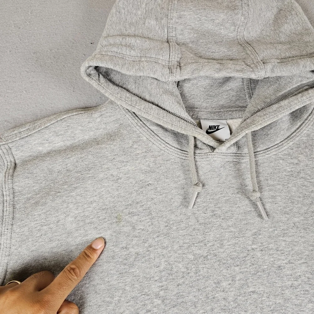 Nike Sportswear Club Fleece Hoodie Mens XXL Gray Pullover Classic Embroidered